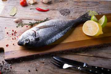 Raw fish with herbs and spices