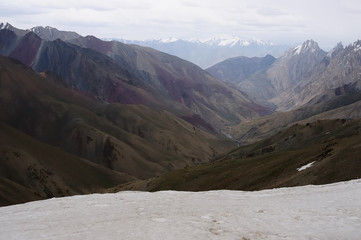 View on Konzke La pass in Ladakh.