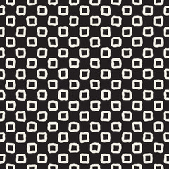 Hand drawn seamless pattern. Abstract geometric shapes background in black and white. Vector style grungy texture.