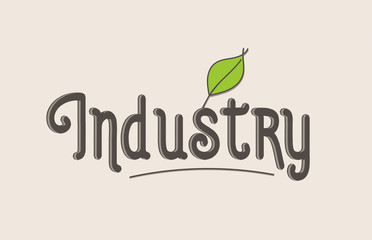 industry word text typography design logo icon