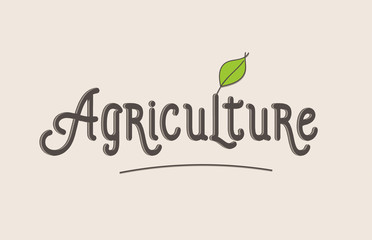 agriculture word text typography design logo icon