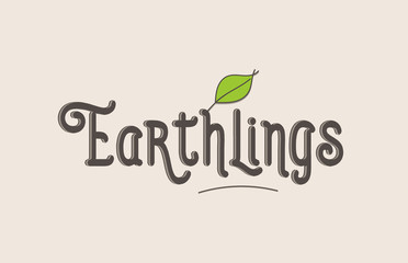 earthlings word text typography design logo icon