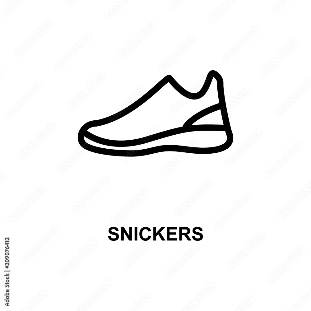 Poster snickers line icon. element of treatment icon for mobile concept and web apps. thin line snickers li