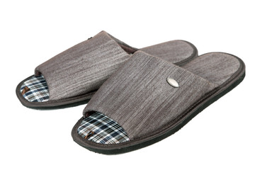 men's room slippers isolated on white background