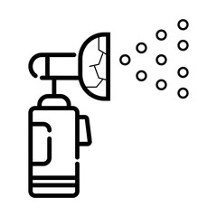 Football fans air horn aerosol icon. White background with shadow design. Vector illustration.