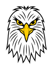American eagle head front view