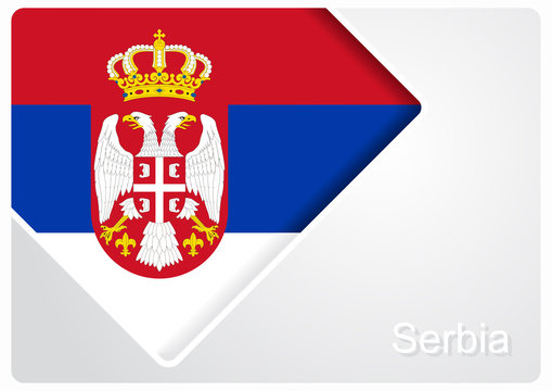 Serbian flag design background. Vector illustration.