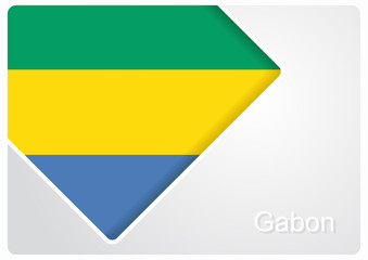 Gabon flag design background. Vector illustration.