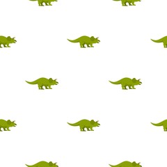 Green styracosaurus dinosaur pattern seamless for any design vector illustration
