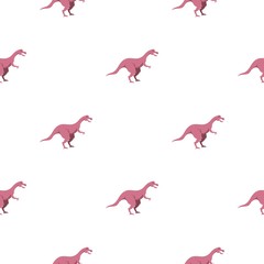 Pink hypsilophodon dinosaur pattern seamless for any design vector illustration
