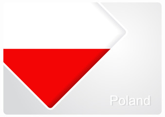 Polish flag design background. Vector illustration.