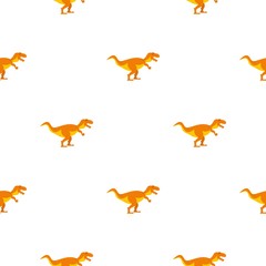 Orange tyrannosaur dinosaur pattern seamless for any design vector illustration