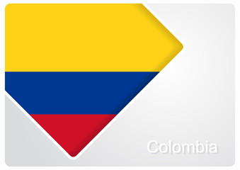Colombian flag design background. Vector illustration.