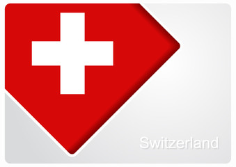 Swiss flag design background. Vector illustration.