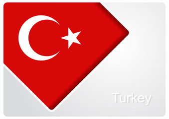 Turkish flag design background. Vector illustration.