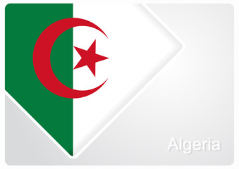 Algerian flag design background. Vector illustration.