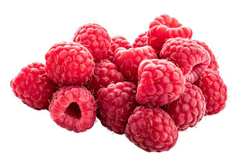 Fresh raspberry isolated on white background. Clipping path