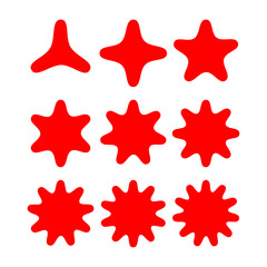 abstract stars shape with variety pointed. star symbol. vector template ready for use