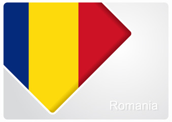 Fototapeta premium Romanian flag design background. Vector illustration.