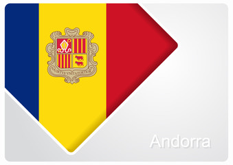 Andorran flag design background. Vector illustration.