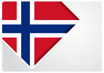 Norwegian flag design background. Vector illustration.