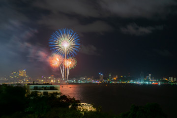 Fireworks festival at Pattaya, Thailand