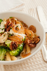 Penne pasta with bluecheese