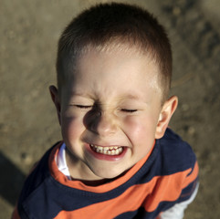 Cute smiling little boy outdoors