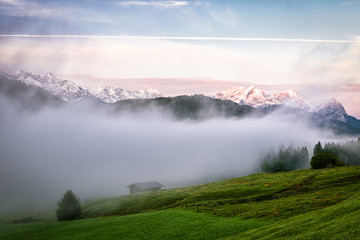 Nebeliger Morgen am Wagenbrüchsee