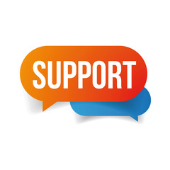 Support speech bubble icon