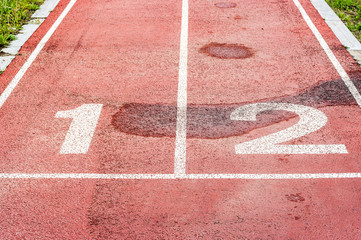 Athletics Track Line Numbers.