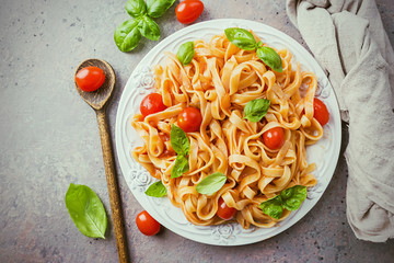 Pasta Fettuccine with tomato sauce