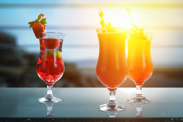 desk space and summer drinks 