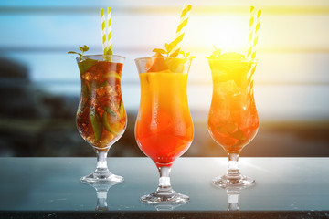 desk space and summer drinks 