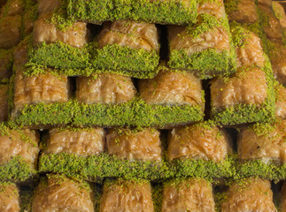 Turkish traditional national tasty desserts Baklava