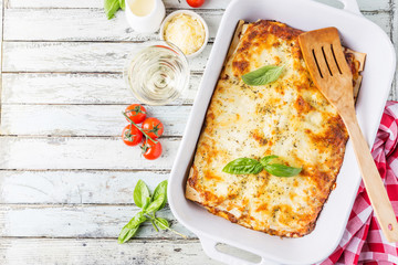 Traditional italian lasagna - obrazy, fototapety, plakaty
