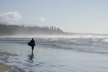 Long beach surfer