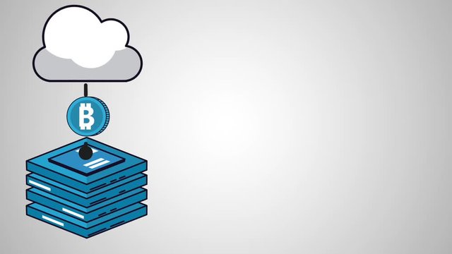 Bitcoin storage cryptocurrency High Definition colorful animation scenes