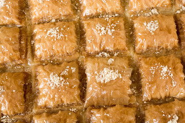 Turkish traditional national tasty desserts Baklava