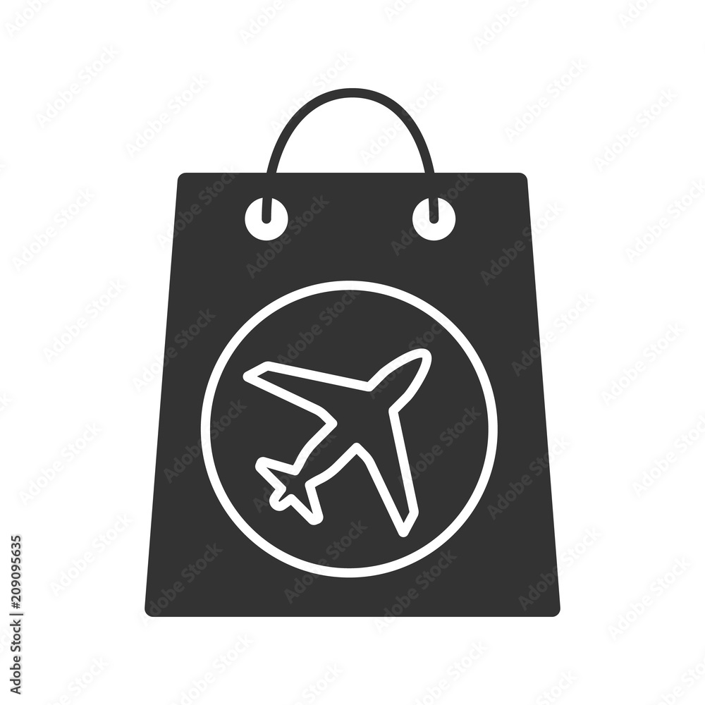 Sticker duty free purchase glyph icon