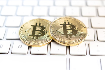 Crypto currency Bitcoin computer technology concept