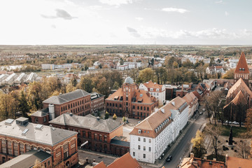 Historischer Campus der Universität Greifswald von oben