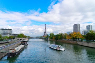 Naklejka premium eiffel tour and from Trocadero, Paris