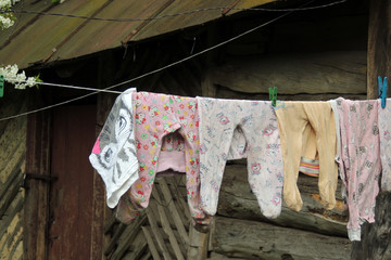 Baby clothes to dry
