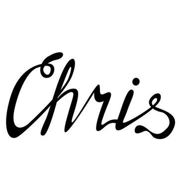Chris name lettering
