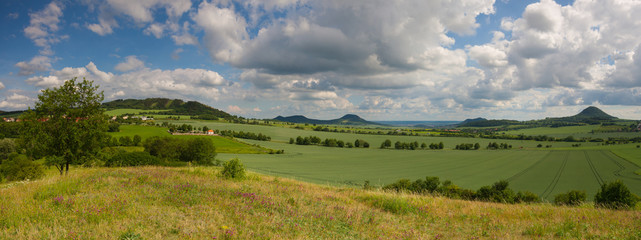 View from Tobias hill in Czech Bohemian Highlands, Czech Republic