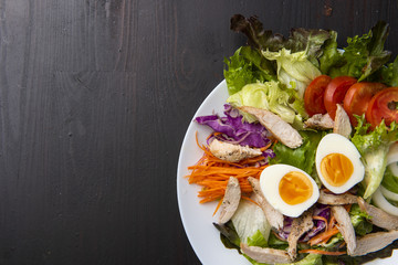 Vegetables Salad on wooden table