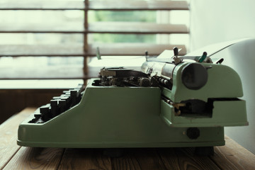 Antique Typewriter. Vintage Typewriter Machine