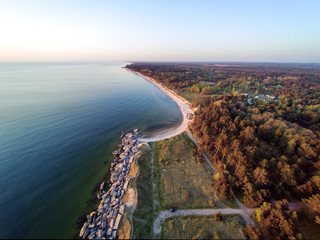 Abandoned fortifications at Baltic sea coast next to Liepaja, Latvia.