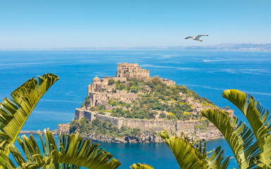 Castello Aragonese - famous landmark near Ischia island, Italy